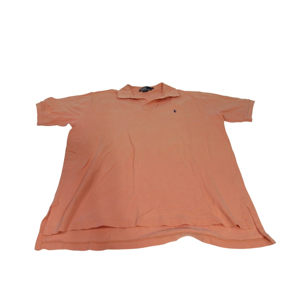 Polo Ralph Lauren Mens Large Peach Cotton Pique Short Sleeve Pony Logo Polo